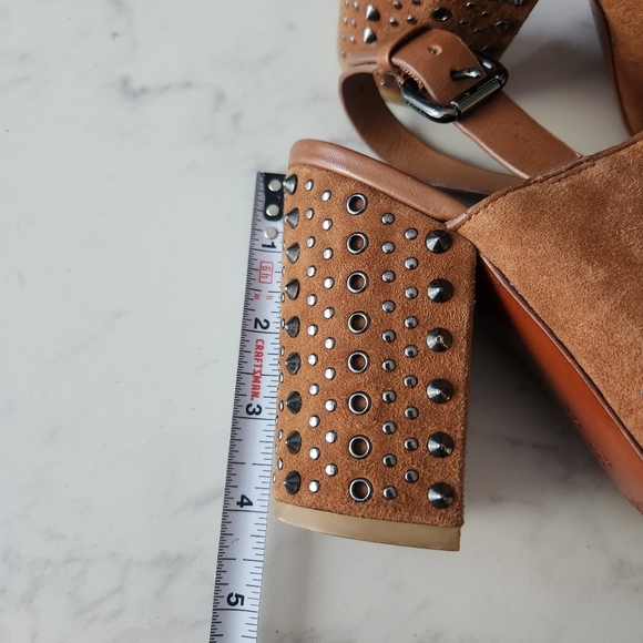 Coach Drew Brown Suede Studded Heels 7.5B - Picture 16 of 16